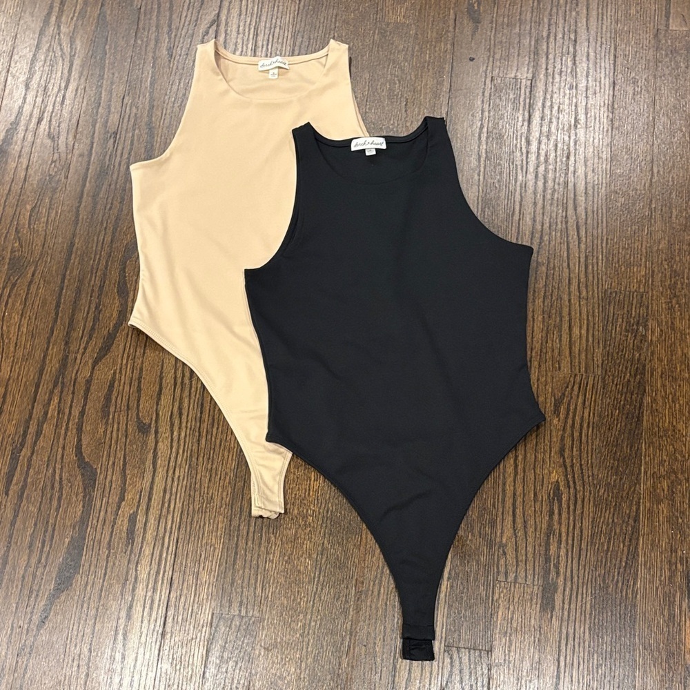 Derek Heart Black and Nude Bodysuit bundle size medium - Picture 1 of 3